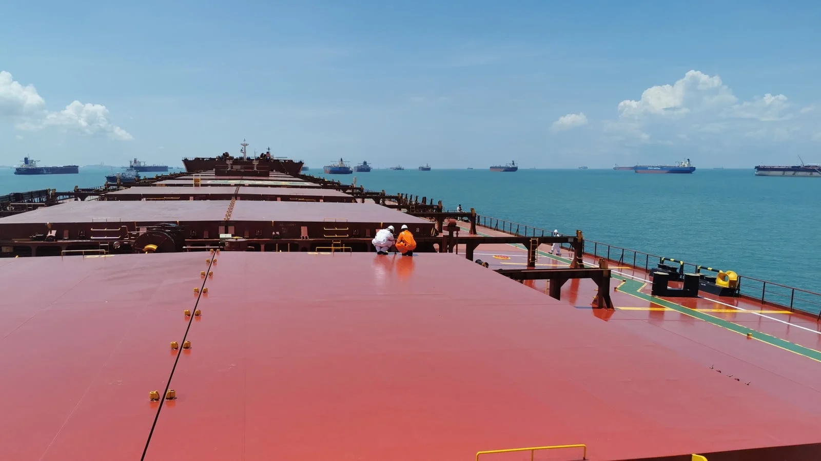 Bulk carrier underway