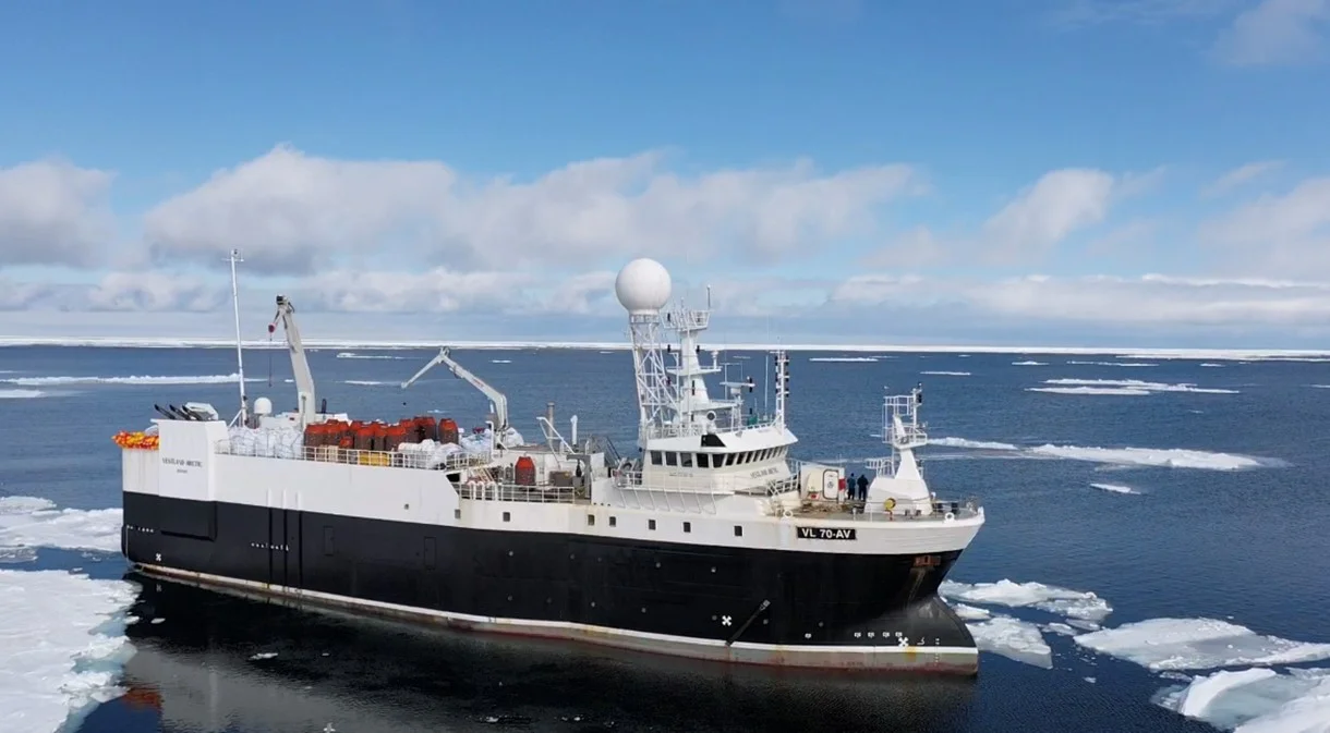 MV Vestland Arctic fishing vessel in Arctic waters